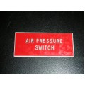 Name Plate - Air Pressure